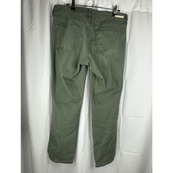 Pilcro And The Letterpress Stet Fit Skinny Jeans Size 29 Green Slit Ankle Casual - Picture 6 of 12